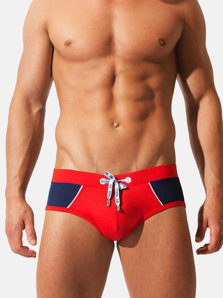 Image of Bademode Tone Power Shape Herren Rot Bunt S