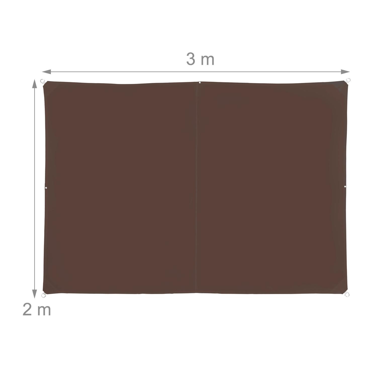 B2X Voile d'ombrage rectangulaire marron  