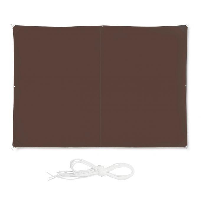 B2X Voile d'ombrage rectangulaire marron  