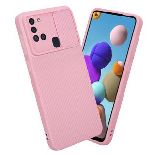 Cadorabo  Housse compatible avec Samsung Galaxy A21s - Coque de protection en silicone TPU flexible et avec protection pour appareil photo 