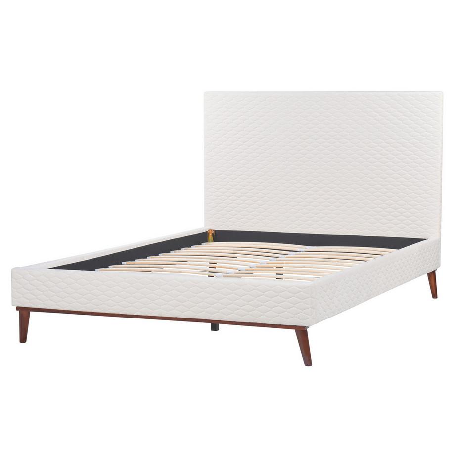 Beliani Bett mit Lattenrost aus Samtstoff Retro BAYONNE  