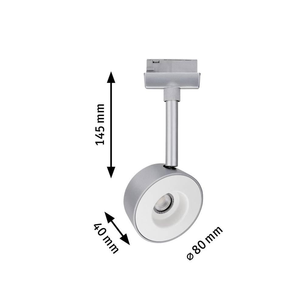 Paulmann Spot à rail LED Urail Pellet individuel 370 lm, 6.7W, 2700 K, 230 V, chrome mat  