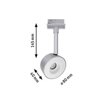 Paulmann Spot à rail LED Urail Pellet individuel 370 lm, 6.7W, 2700 K, 230 V, chrome mat  