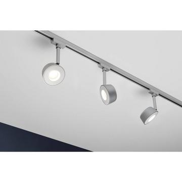 Spot à rail LED Urail Pellet individuel 370 lm, 6.7W, 2700 K, 230 V, chrome mat