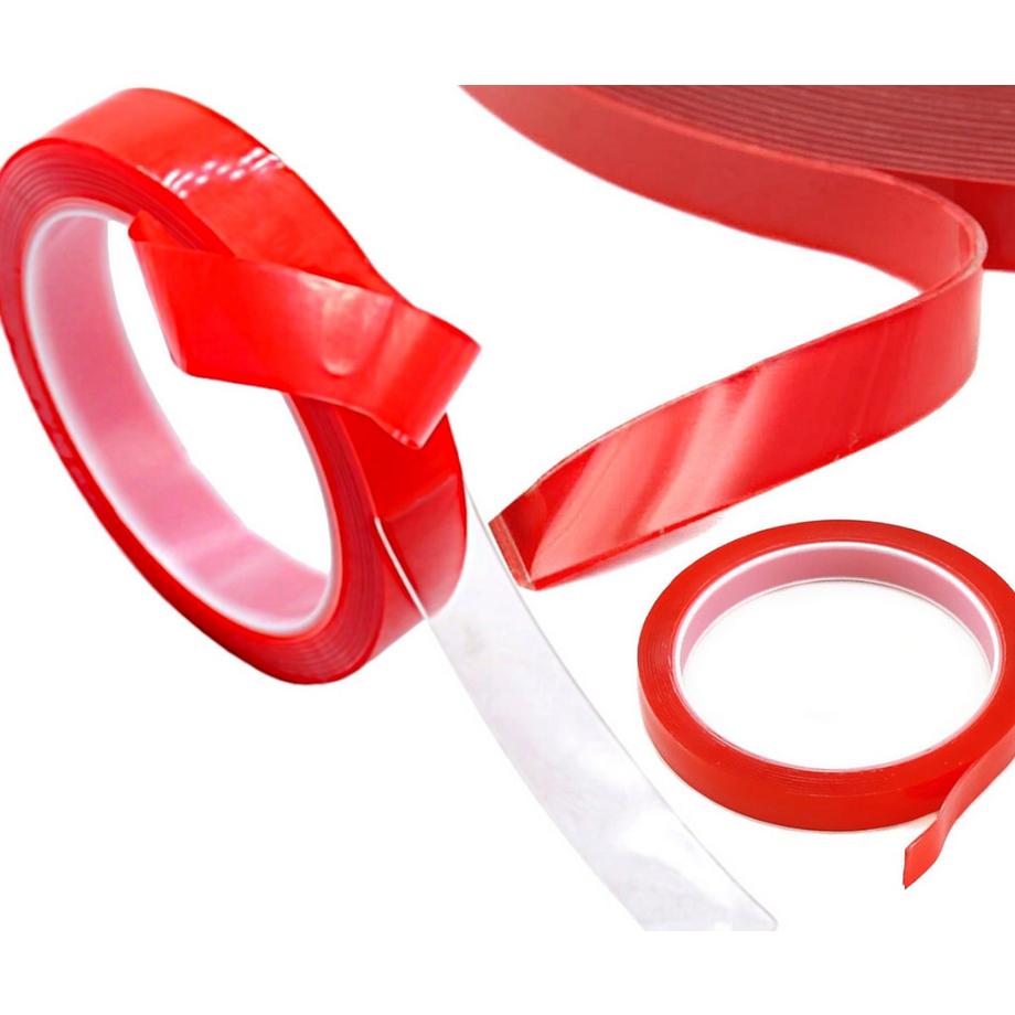 Pricenet  Doppelseitiges Acryl-Montageband, transparent, stark, 20 mm x 3 m 