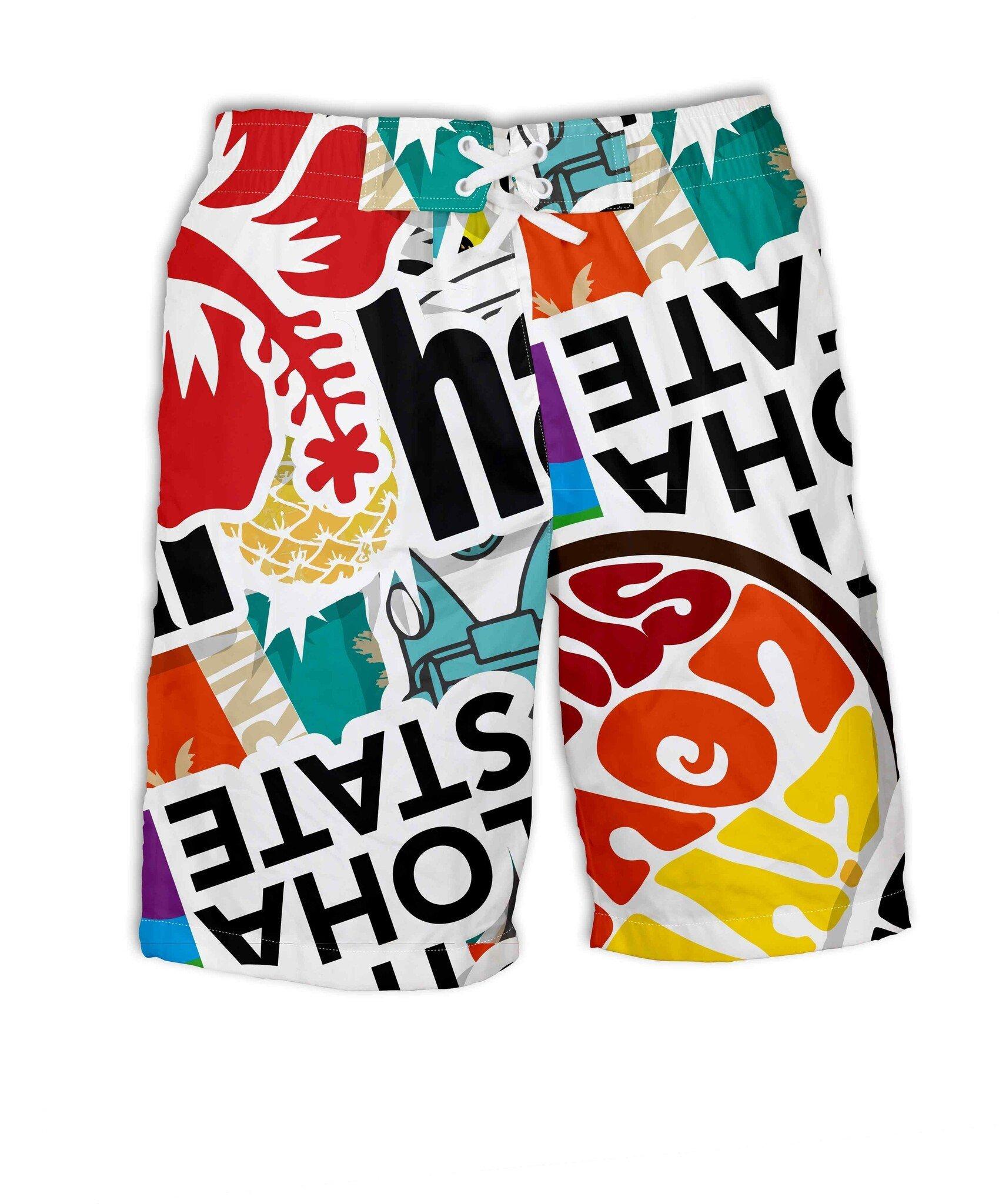 Image of Kinder Upf 50+ Badeshorts Hossegor Seventies Jungen Multicolor 104-110