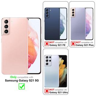 Cadorabo  Housse compatible avec Samsung Galaxy S21 5G - Clear View étui de protection miroir avec fonction de support Protection à 360 degrés 