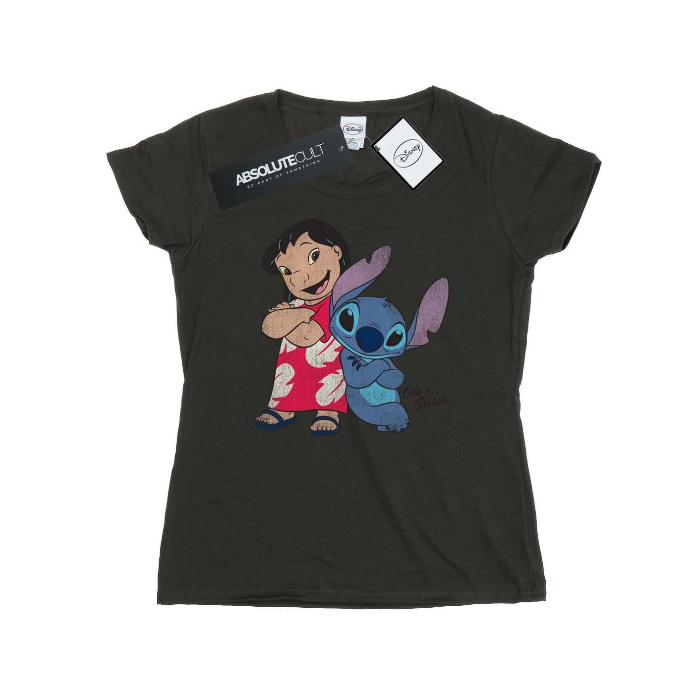 Image of Lilo And Stitch Classic Tshirt Damen Taubengrau M