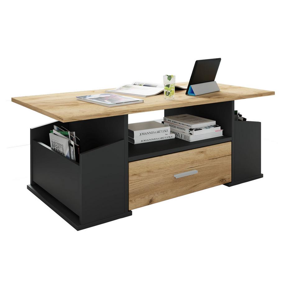 VCM Holz Couchtisch mit ausreichend Stauraum | Maße ca. H. 44 x B. 110 x T. 52 cm | Wohnzimmertisch mit Schublade - Junata  