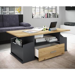 VCM Holz Couchtisch mit ausreichend Stauraum | Maße ca. H. 44 x B. 110 x T. 52 cm | Wohnzimmertisch mit Schublade - Junata  