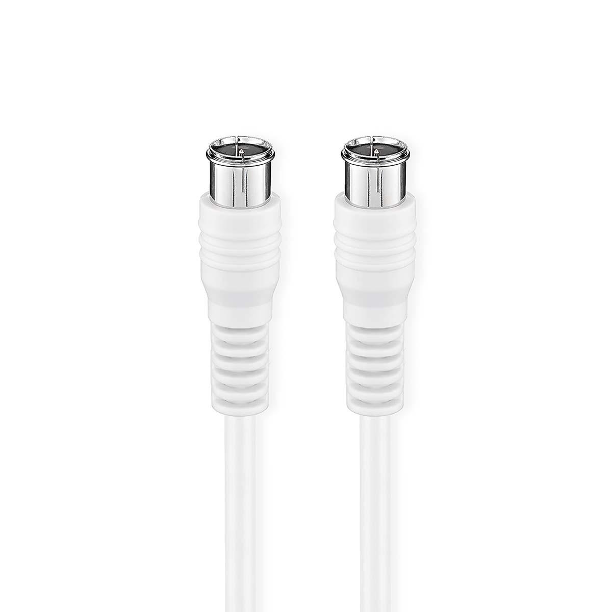 Image of Satelliten- & Antennenkabel | F-stecker | F-stecker | Vernickelt | 75 Ohm | Doppelt Geschirmt | 5,00 M | Rund | Pvc | Weiß | Box Unisex 0.5M