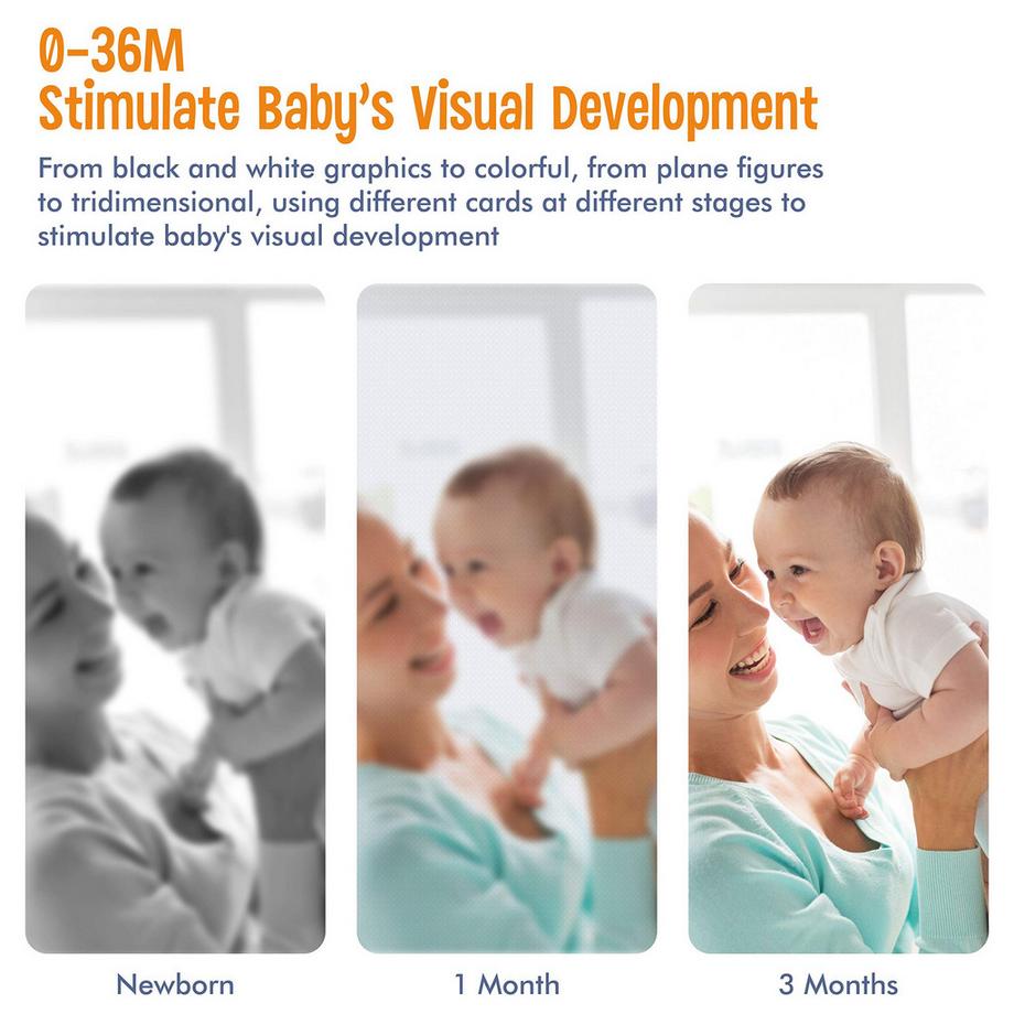 Activity-board  Cartes flash colorées ; pour la stimulation visuelle en 3D des bébés et des enfants en bas âge 
