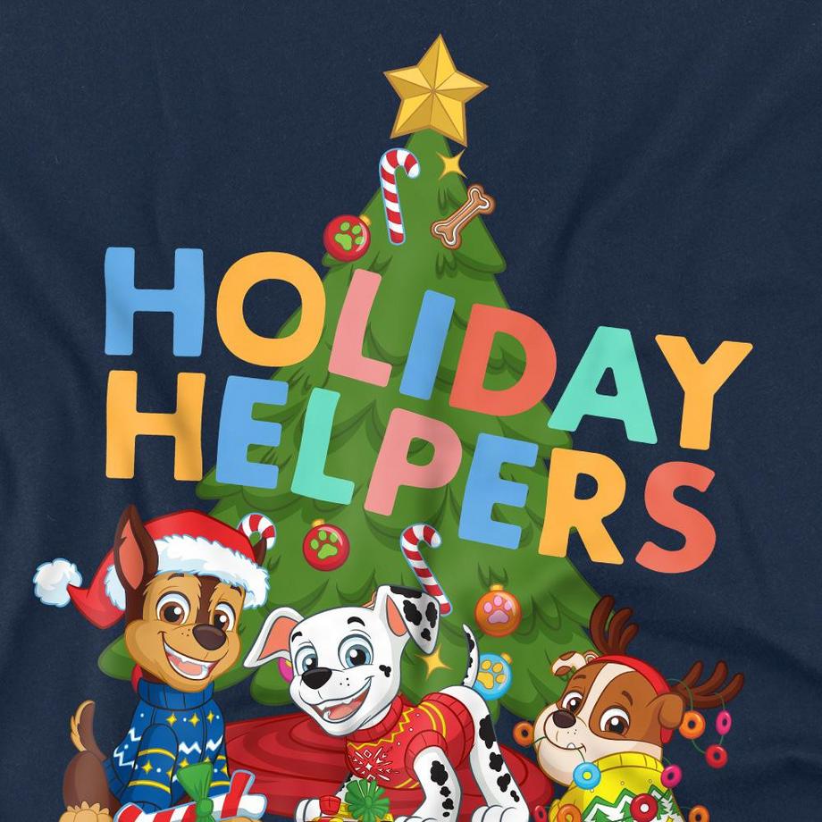 PAW PATROL Holiday Helpers Weihnachtliches Design T-Shirt  