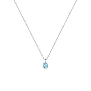 Elli  Halskette Geo Oval Topas Edelstein 