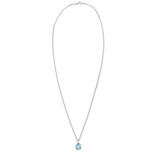 Elli  Collier Femmes Pendentif Solitaire Élégant Avec Topaze Bleu Clair 