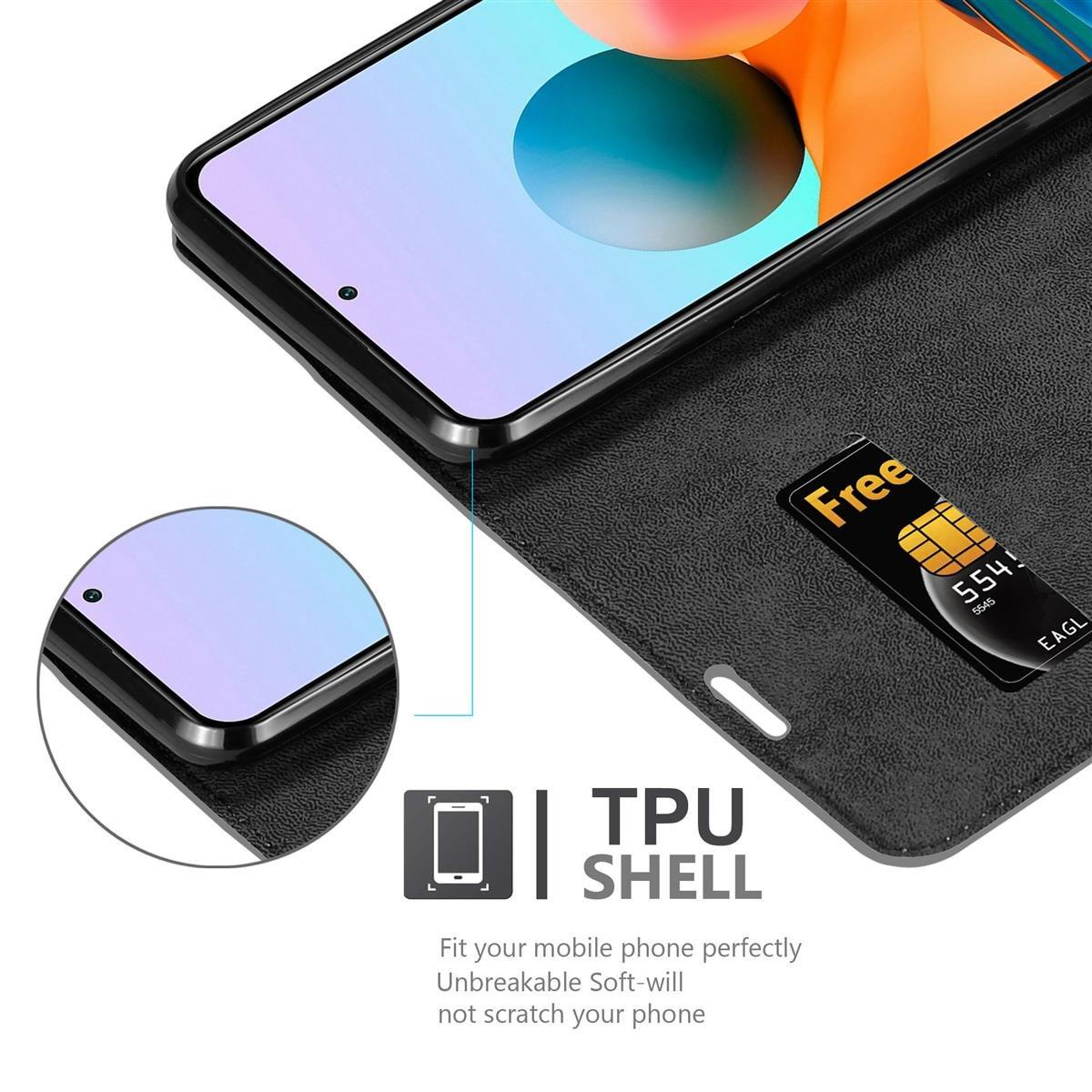 Cadorabo  Hülle für Xiaomi RedMi NOTE 10 4G  RedMi NOTE 11 4G Magnetverschluss, Kartenfach 