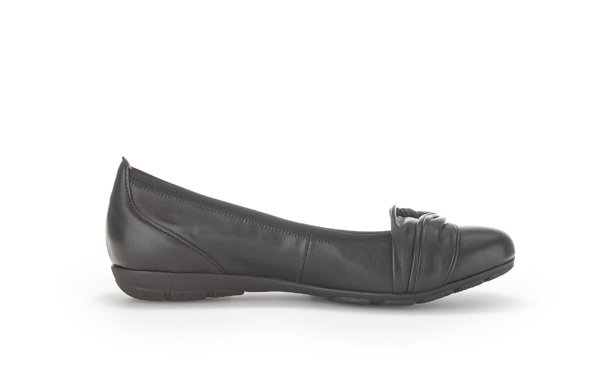 Image of - Leder Ballerina Damen Schwarz 39