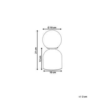 Beliani Lampe à poser en Verre Moderne KIWI  