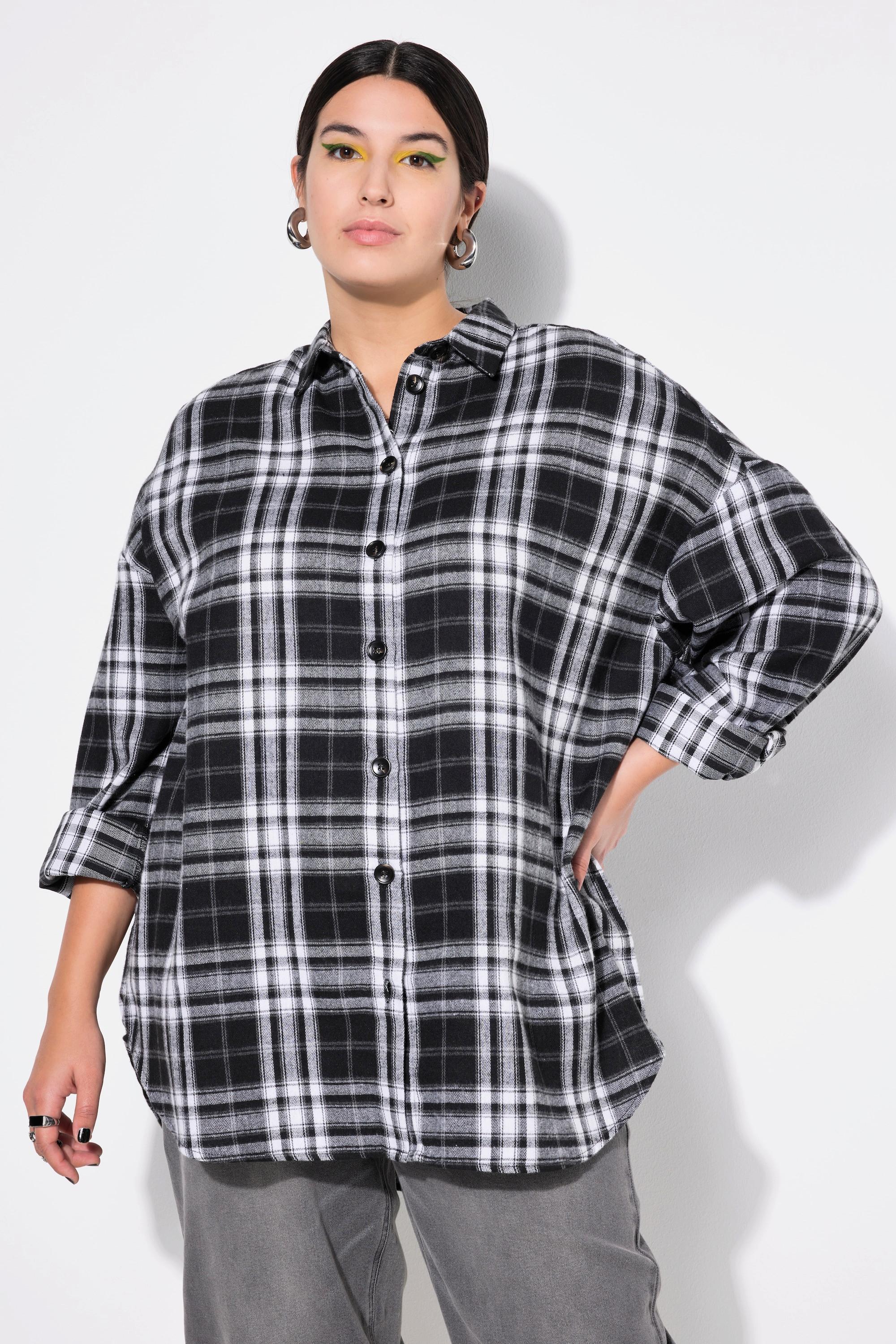 Studio Untold  Chemise à carreaux#, oversized, col de chemise, manches longues 