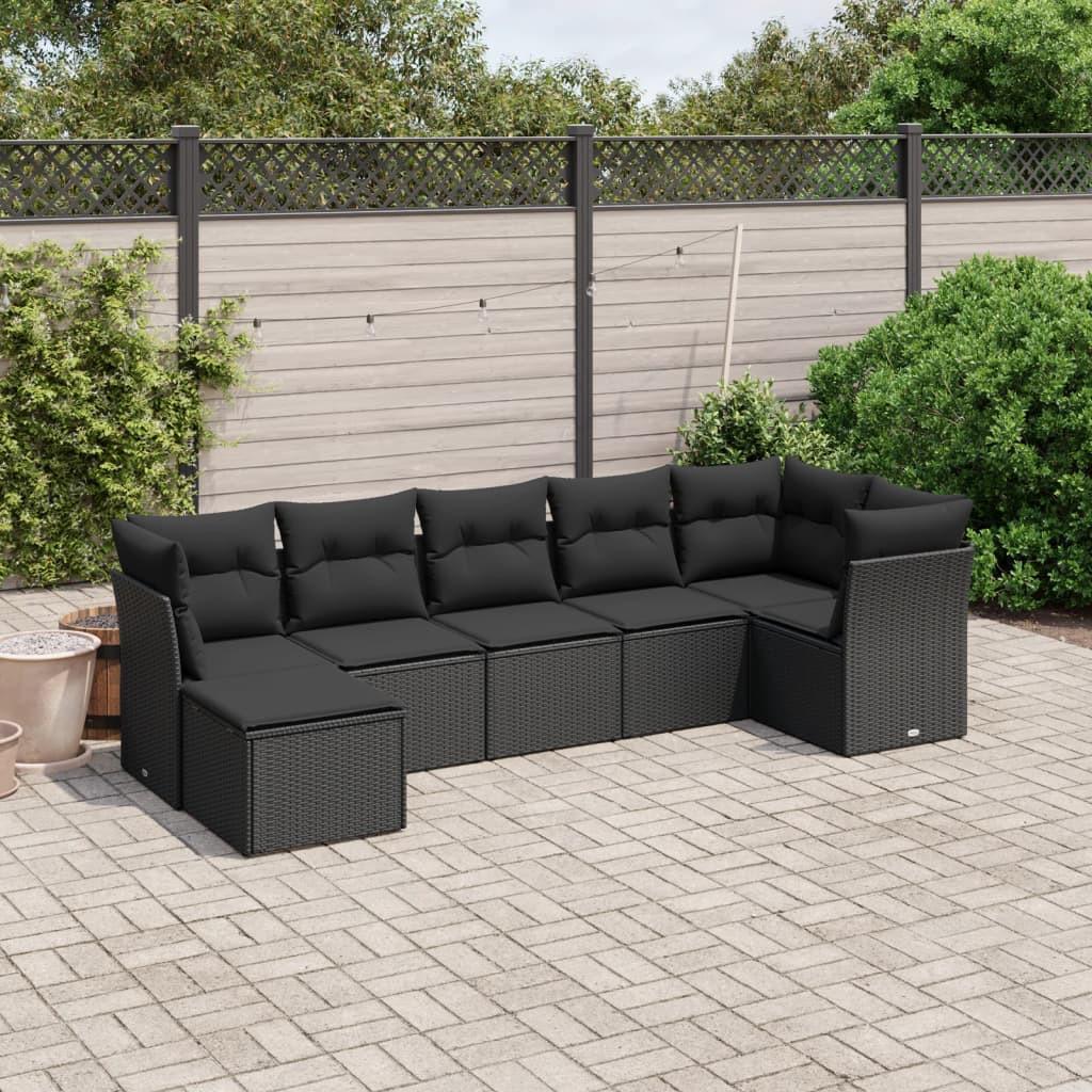 VidaXL set divano da giardino Polirattan  