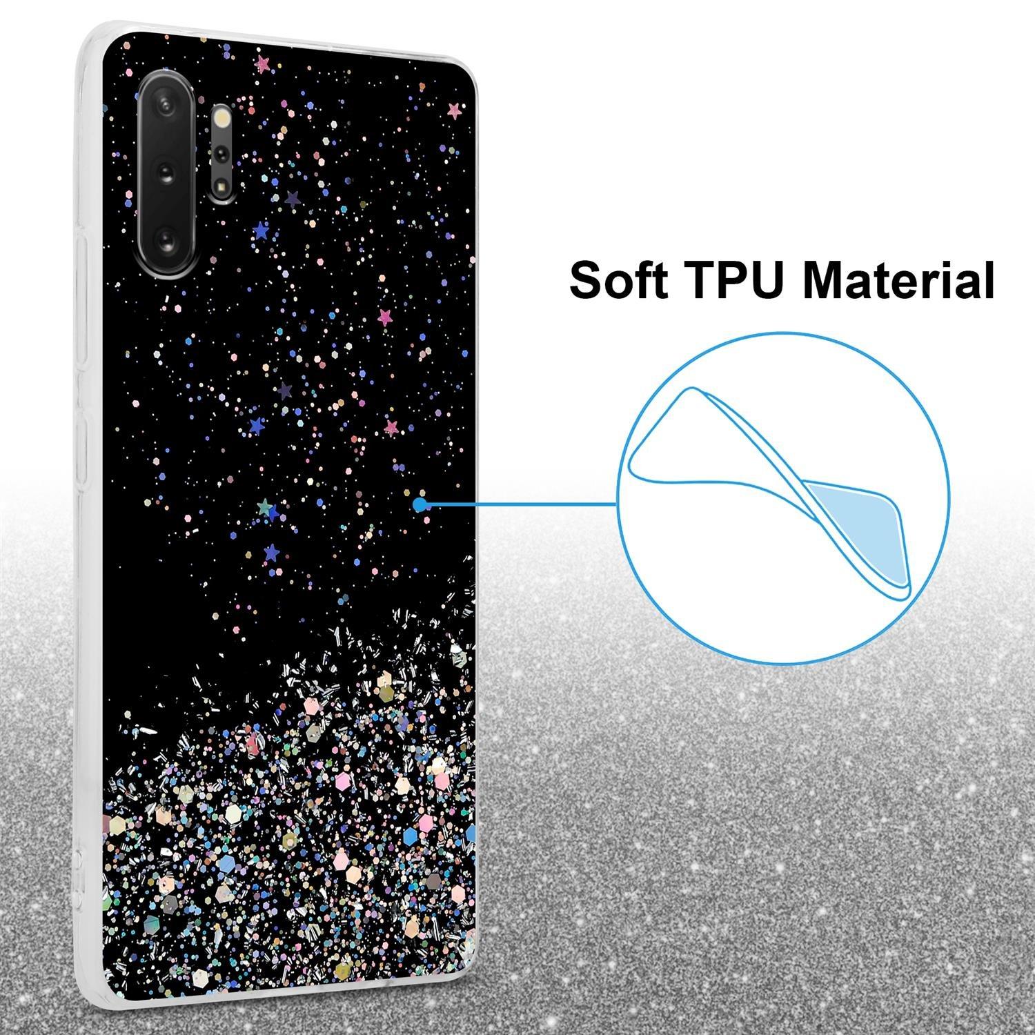 Cadorabo  Hülle für Samsung Galaxy NOTE 10 PLUS TPU Silikon mit funkelnden Glitter 