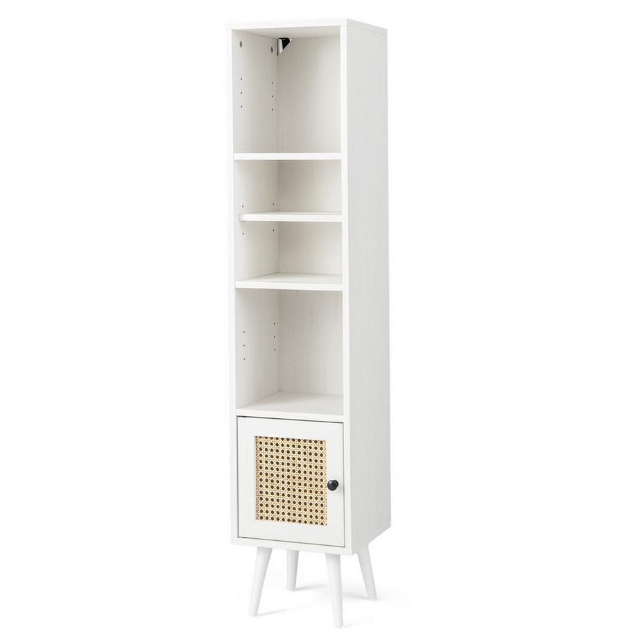 Northix Mobile alto in rattan con ripiani  