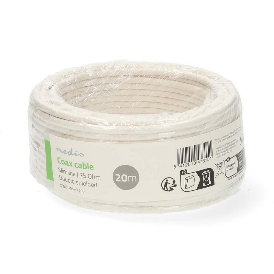 Nedis  Mini câble coaxial, double blindage 