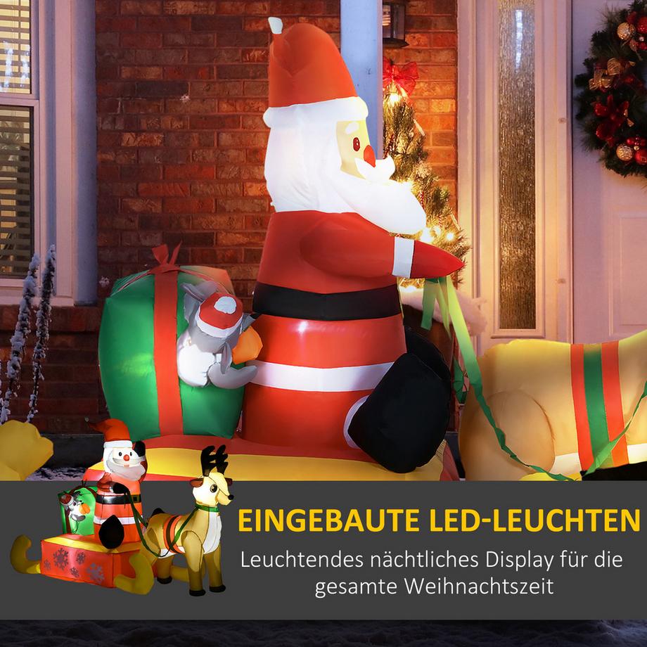 HOMCOM Décoration de Noël gonflable  