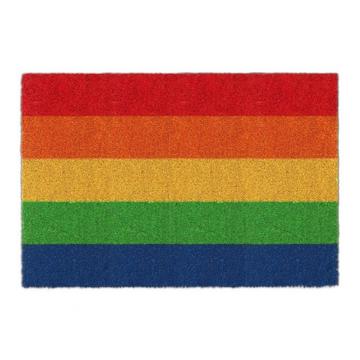 Fußmatte aus Kokosnuss in Regenbogenfarben