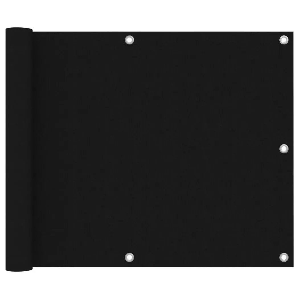 Paravento Da Balcone Nero 75x400 Cm In Tessuto Oxford - Vidaxl