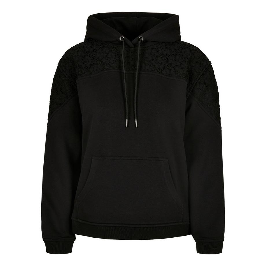 felpa con cappuccio da lace inset