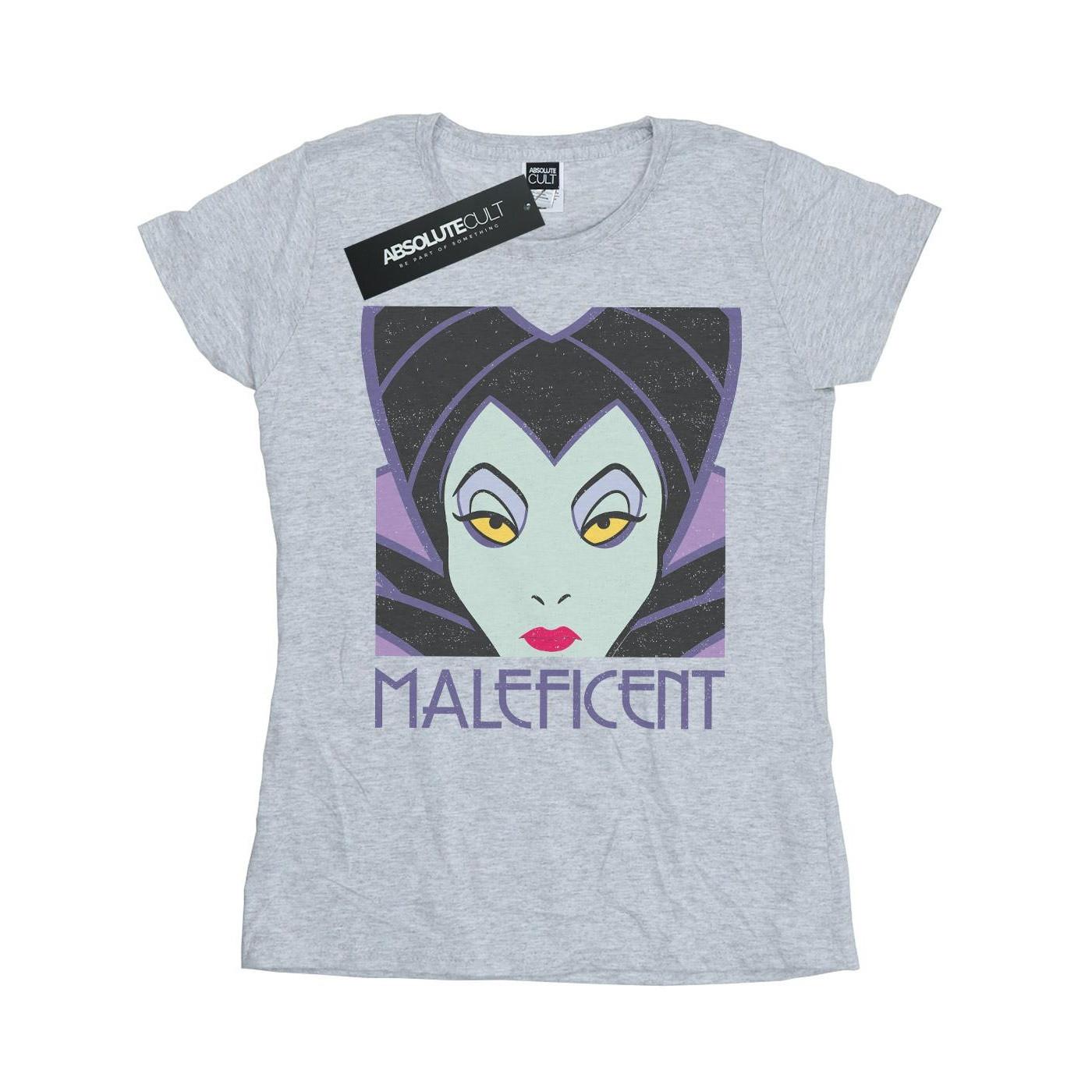 Image of Maleficent Cropped Head Tshirt Damen Grau L