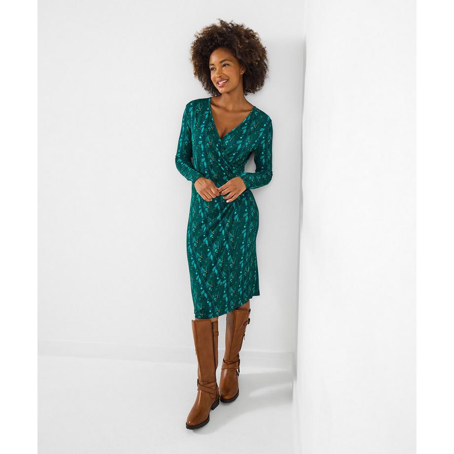 Joe Browns Robe Longueur Genou à Motif Feuillage  