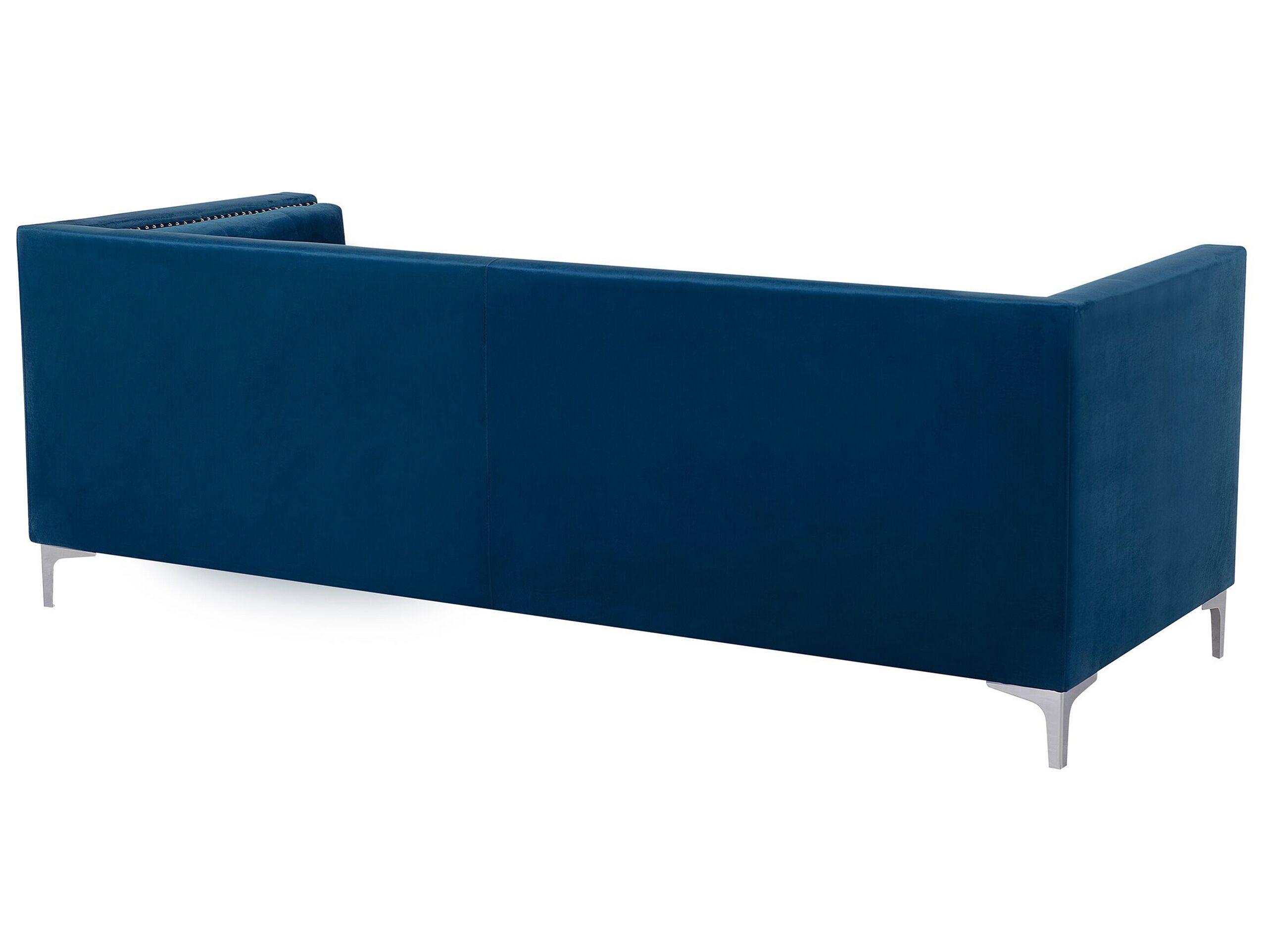 Beliani 3 Sitzer Sofa aus Samtstoff Glamourös AVALDSENES  