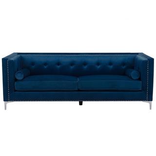 Beliani 3 Sitzer Sofa aus Samtstoff Glamourös AVALDSENES  