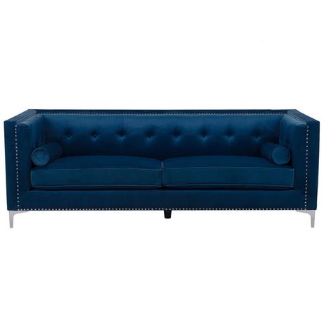 Beliani 3 Sitzer Sofa aus Samtstoff Glamourös AVALDSENES  