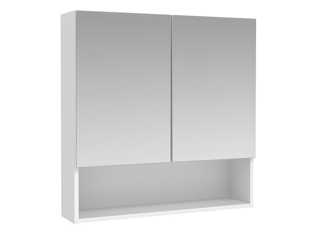 Vente-unique Armoire murale de salle de bain avec miroir niche ZUMPA  