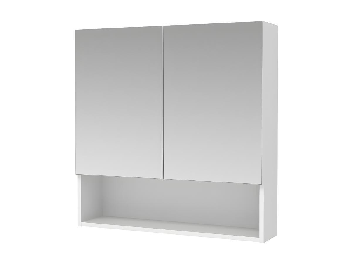 Vente-unique Armoire murale de salle de bain avec miroir niche ZUMPA  