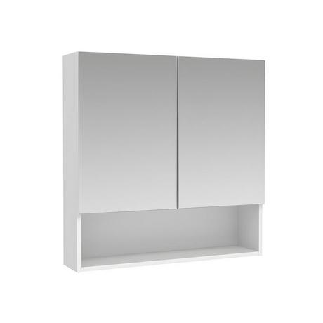 Vente-unique Armoire murale de salle de bain avec miroir niche ZUMPA  