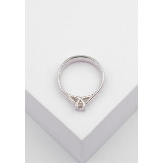 MUAU Schmuck  Bague Solitaire Diamant 0.25ct. or blanc 750 