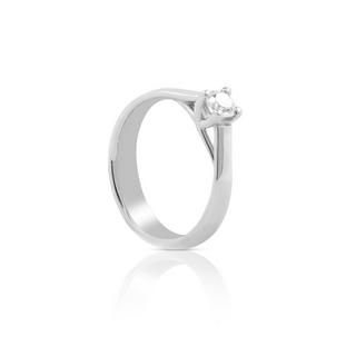 MUAU Schmuck  Solitaire Ring Diamant 0.25ct. Weissgold 750 