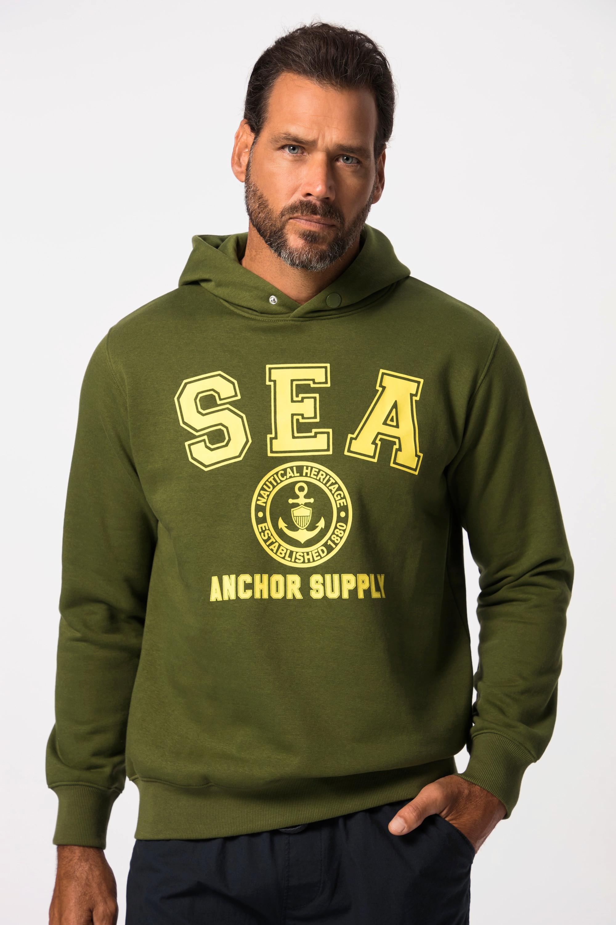 JP1880  Sweat-shirt à capuche avec imprimé sur le devant jusqu'au 8XL 