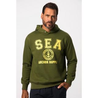 JP1880  Sweat-shirt à capuche avec imprimé sur le devant jusqu'au 8XL 