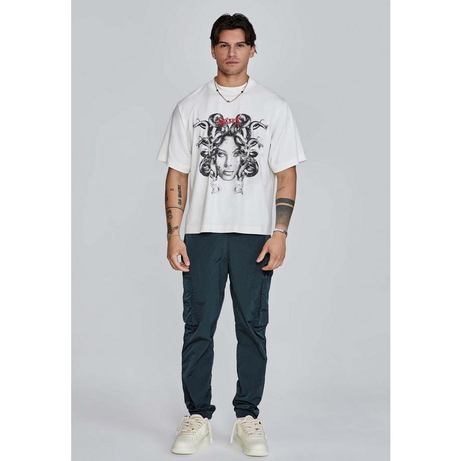 Sik Silk Medusa Imprimé Graphique T-Shirt Oversized  