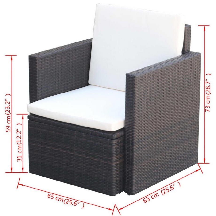VidaXL Fauteuil rotin synthétique  