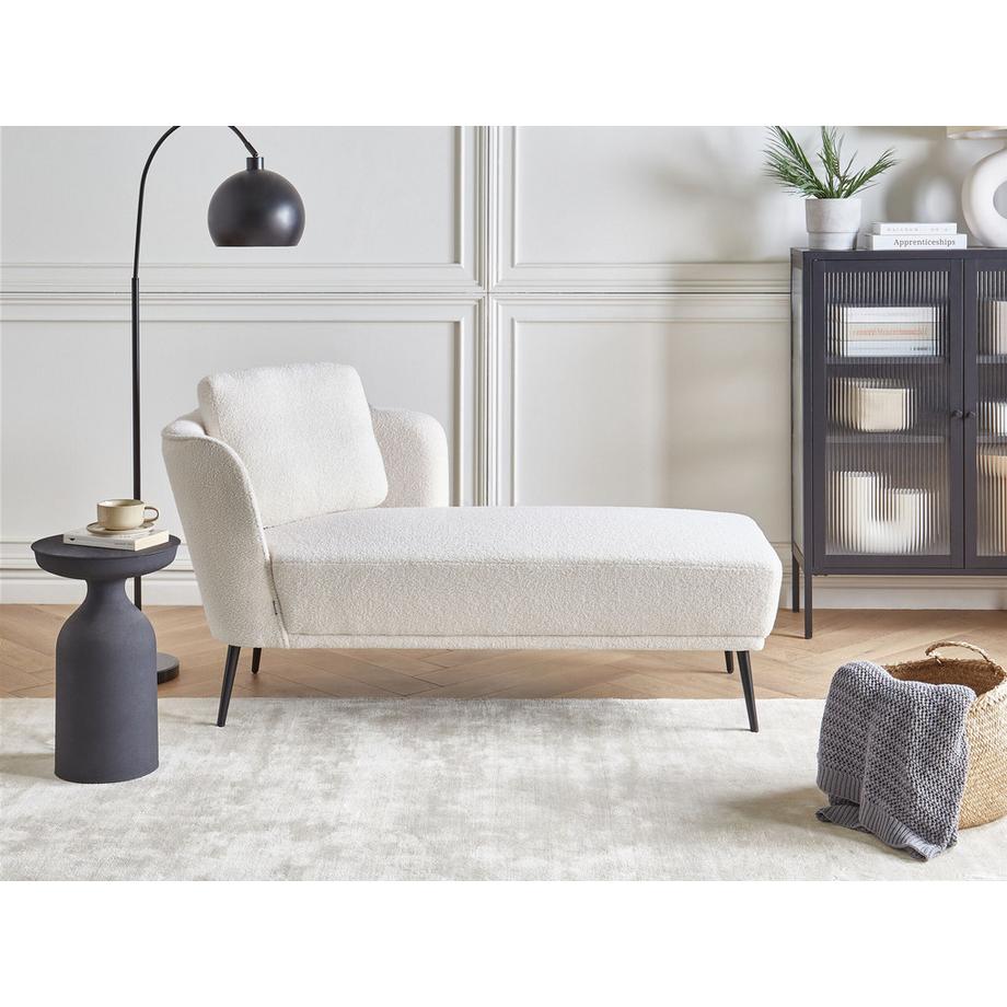 Beliani Linksseitige Chaiselongue aus Bouclé  ARTHEZE  