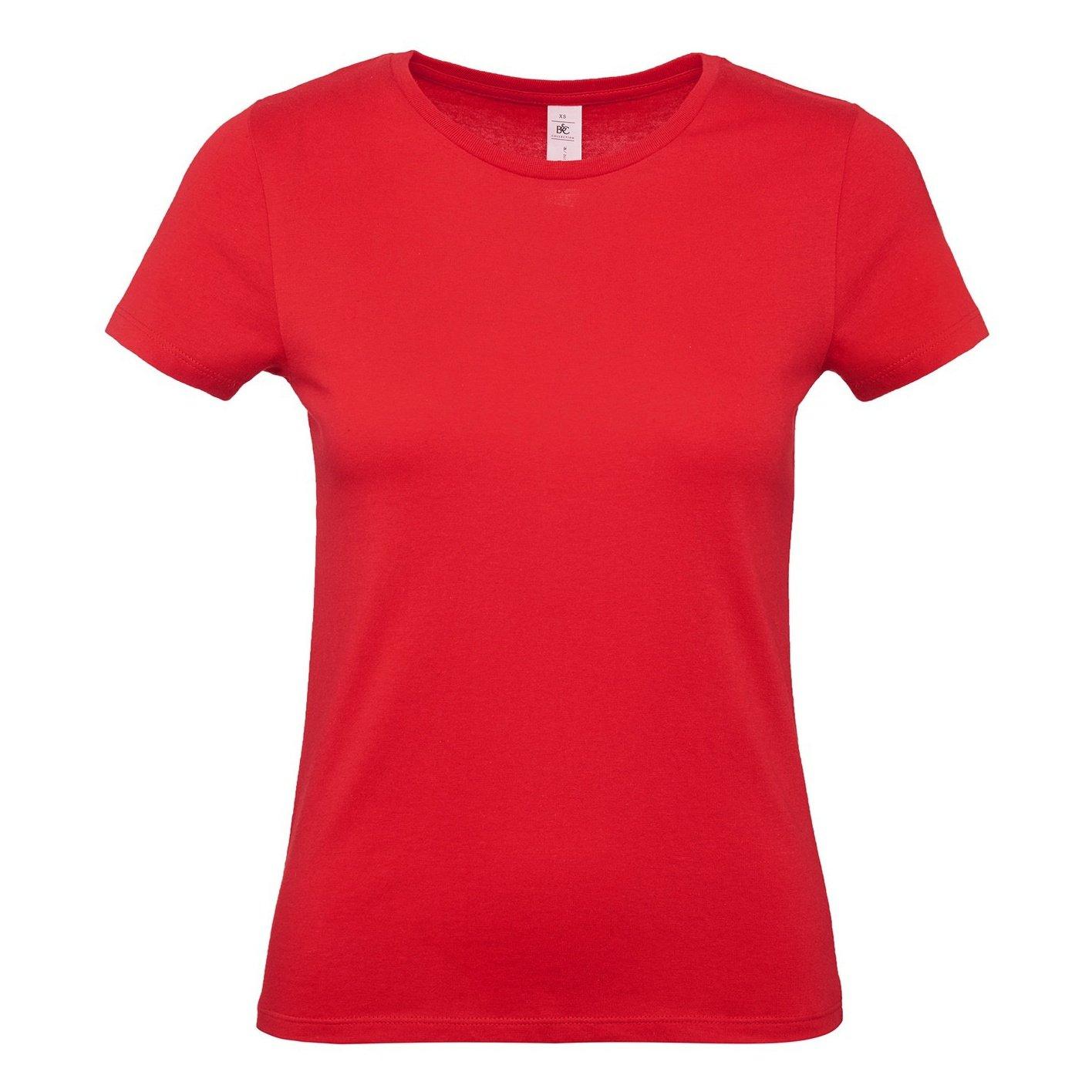 Image of B&c Tshirt #e150 Damen Rot Bunt XS