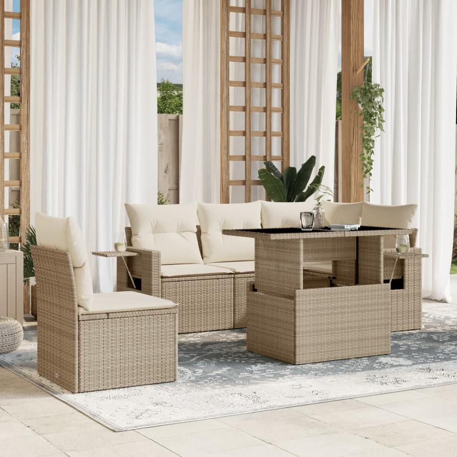 VidaXL set divano da giardino Polirattan  