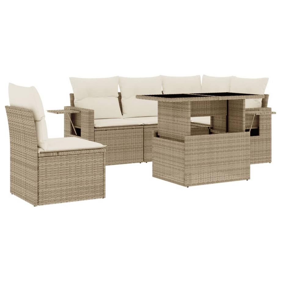 set divano da giardino Polirattan