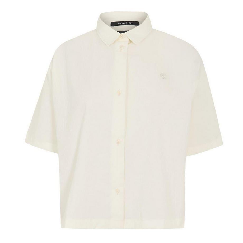 Camicia Vestibilità Rilassata Collare Maniche Corte